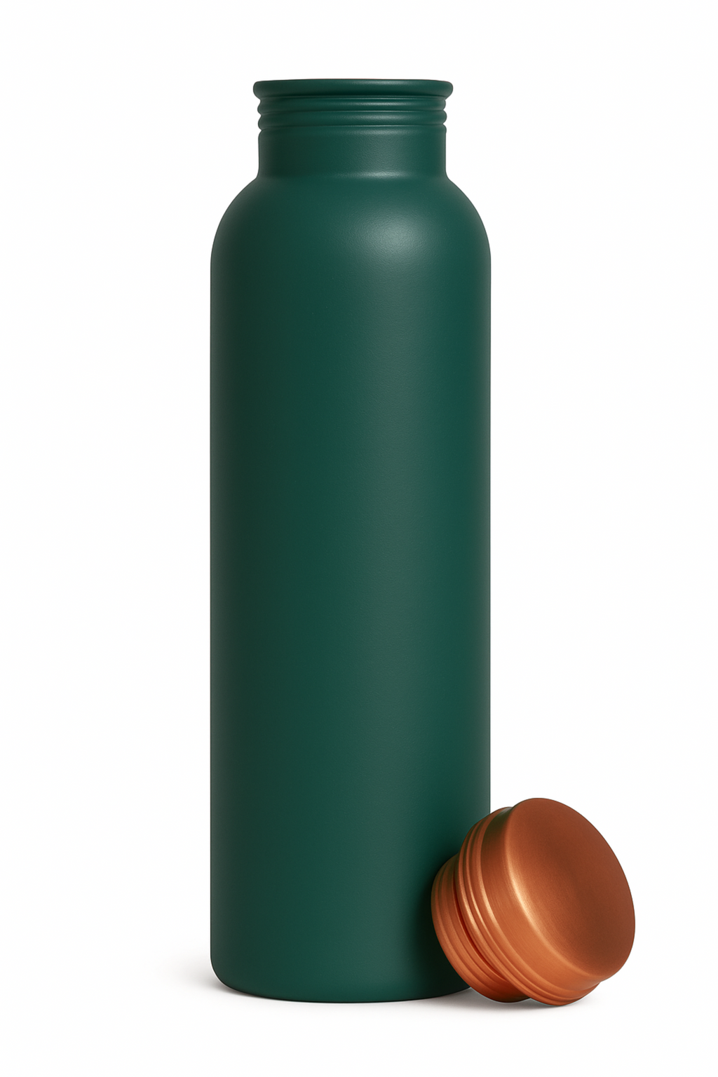 Pure Copper Bottle with Anti-oxidant properties | Matte Forest Green variant