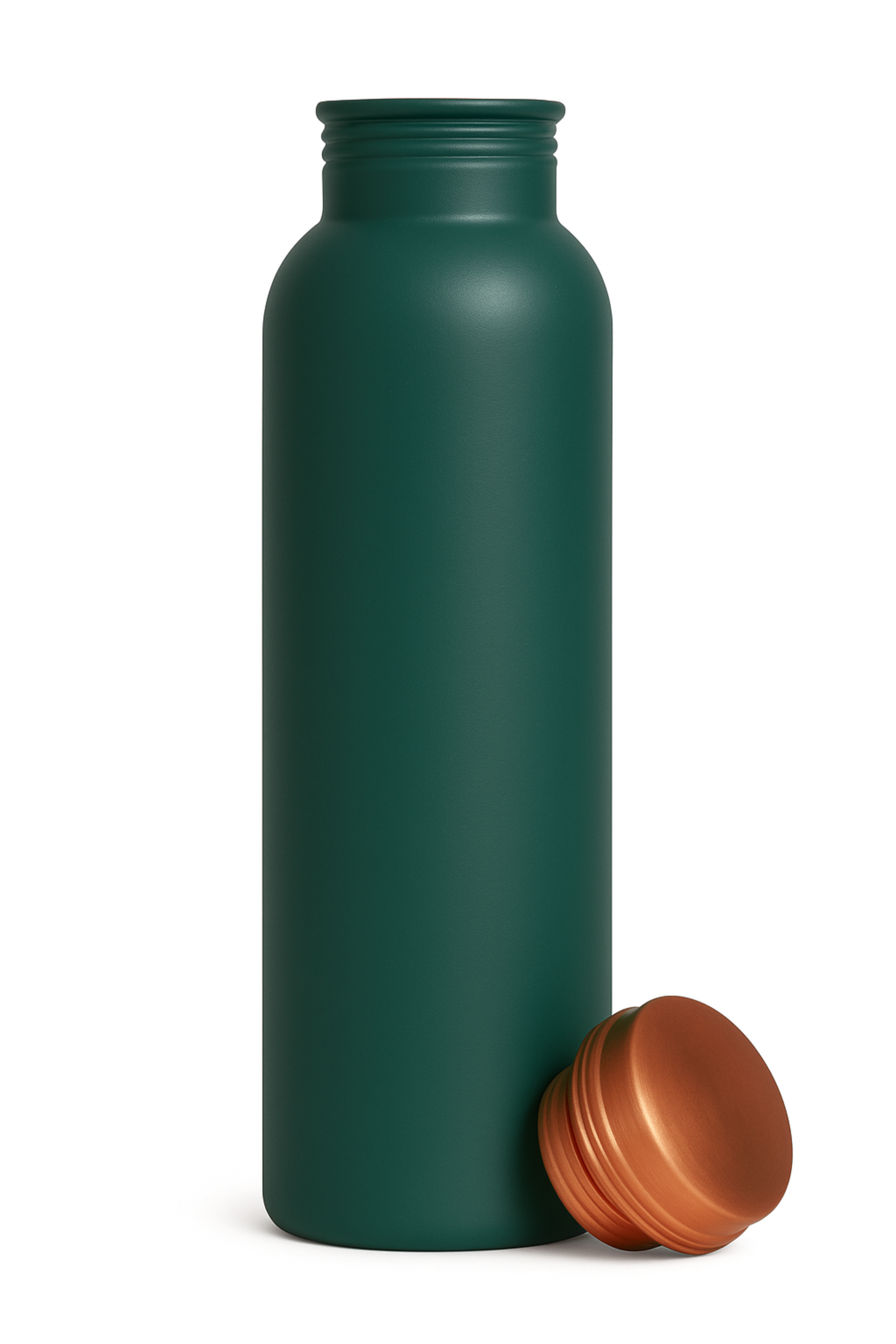 Pure Copper Bottle with Anti-oxidant properties | Matte Forest Green variant
