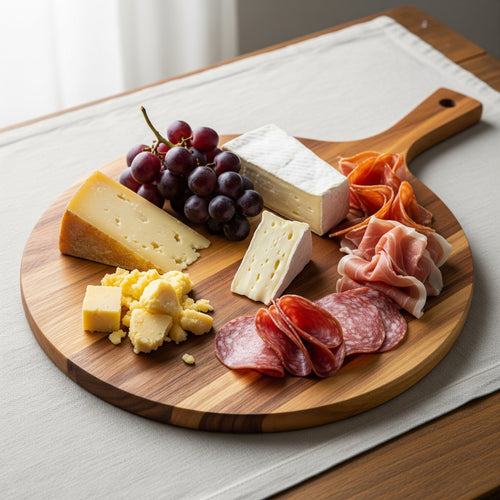 Acacia Wood Round Pizza Serving Board | Large variant